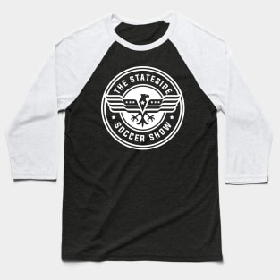 The Stateside Soccer Show White Logo Baseball T-Shirt